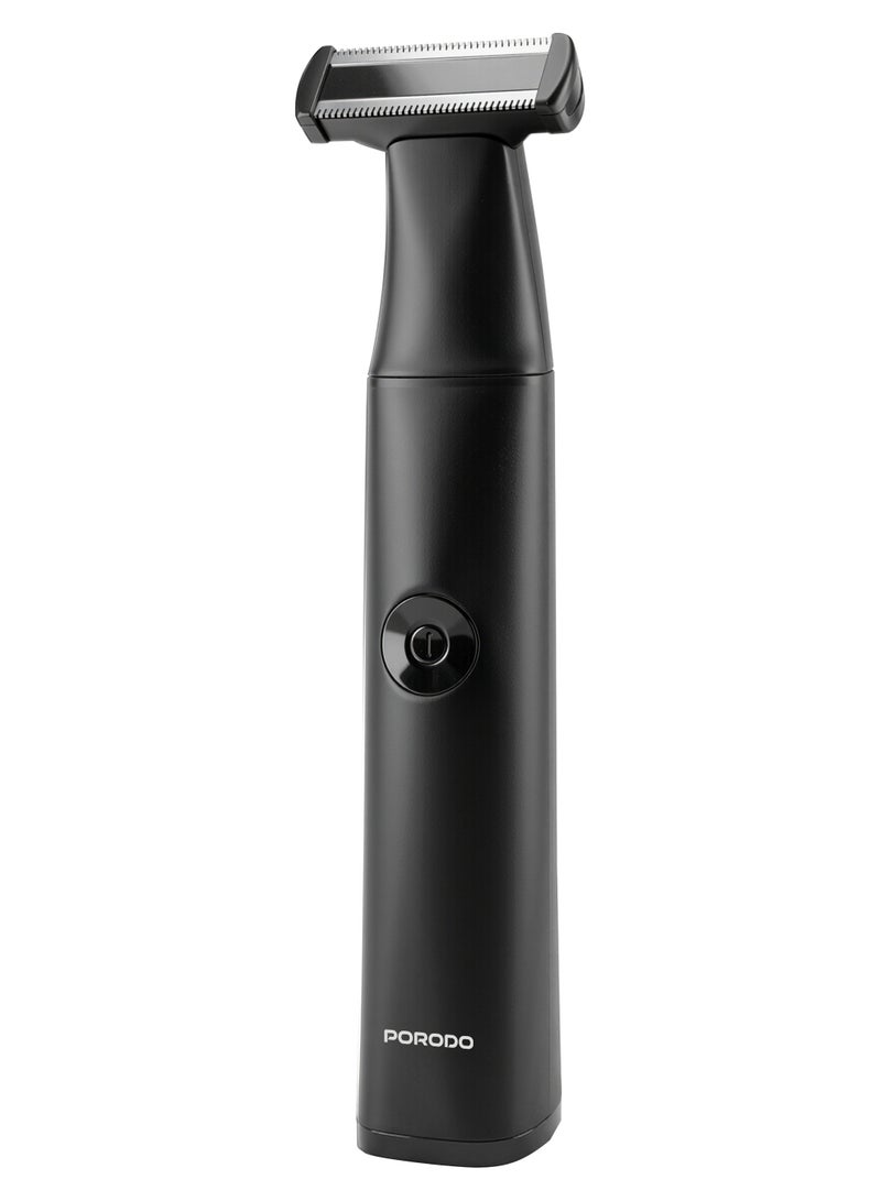 porodo Veltrim Rechargeable Trimmer / 5 Interchangeable Heads / Wet & Dry Shaving / IPX7 Waterproof / 90 Min Runtime / USB-C Charging / 6820RPM Motor - Black - Image 1