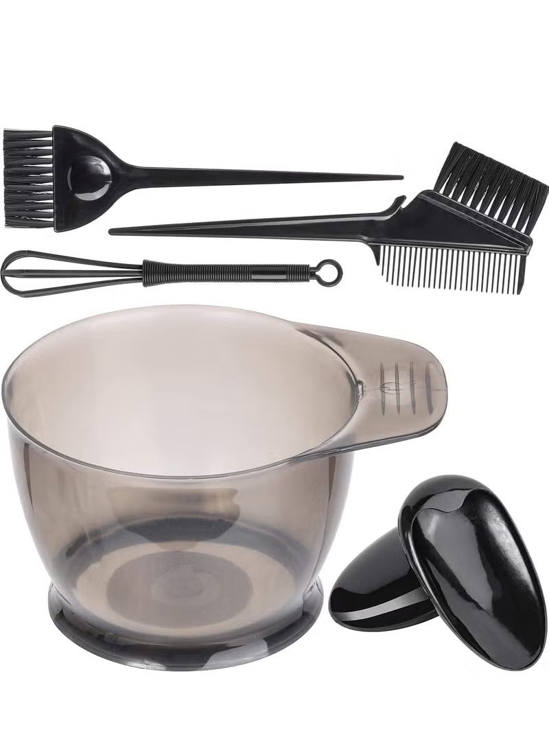 جيكومو 5 قطع مجموعة صبغ الشعر الأسود مجموعة فرش تصفيف الشعر وعاء كومبو صالون واضح - Image 1