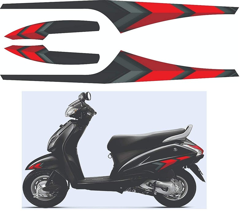 Quada Vinyl Scooter Graphics 2 Side Decal Reusable Self-Adhesive Sticker For Honda Activa (Ac4) - Image 1