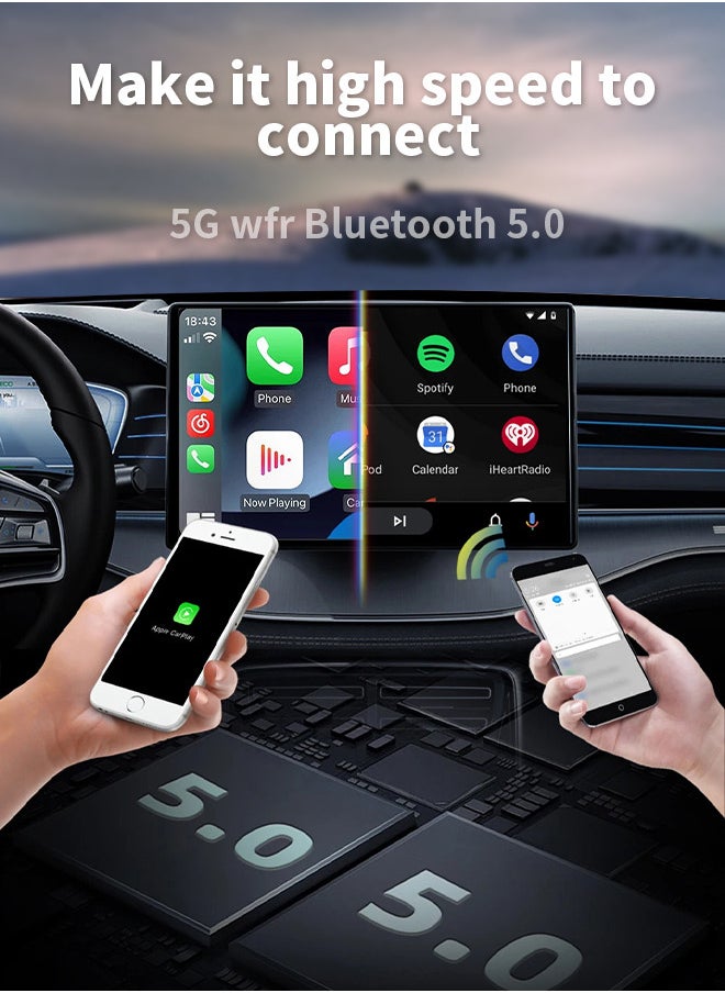 Android 14.0 CarPlay Box Wireless Android Auto, 3-in-1 Car AI Box - Car Adapter Support 5G/2.4G Wifi, Bluetooth 5.0, 4+64G ,Plug And Play
