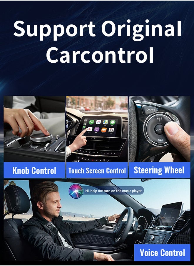 Android 14.0 CarPlay Box Wireless Android Auto, 3-in-1 Car AI Box - Car Adapter Support 5G/2.4G Wifi, Bluetooth 5.0, 4+64G ,Plug And Play