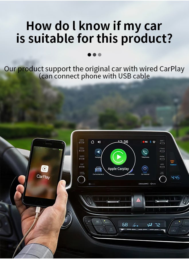 Android 14.0 CarPlay Box Wireless Android Auto, 3-in-1 Car AI Box - Car Adapter Support 5G/2.4G Wifi, Bluetooth 5.0, 4+64G ,Plug And Play