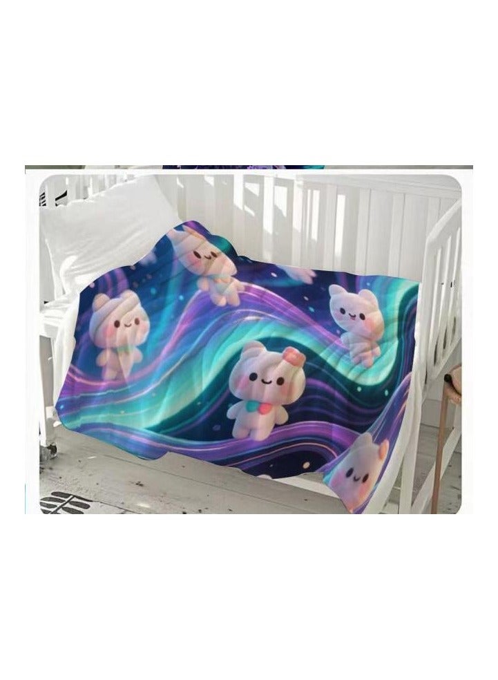 general Flannel thin blanket (warm and comfortable, suitable for sleep, gaming, dust removal and sandproof) 150cm*200cm - 417 - Image 3