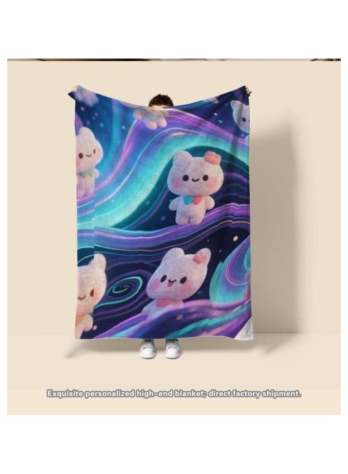 general Flannel thin blanket (warm and comfortable, suitable for sleep, gaming, dust removal and sandproof) 150cm*200cm - 417 - Image 4