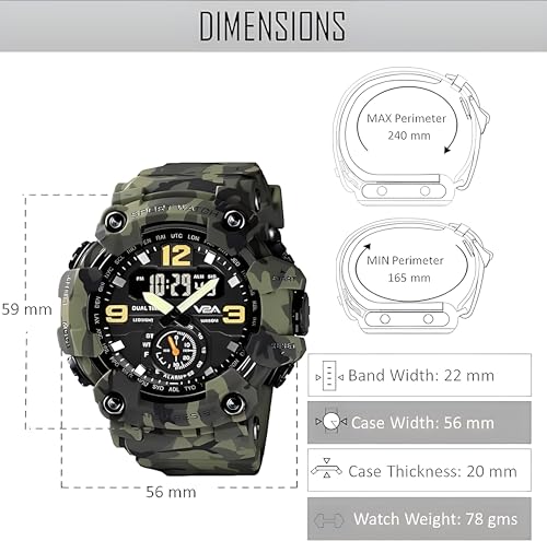 Gosasa Men's Watches Multi Function Military S-Shock Sports Watch LED Digital Waterproof Alarm Watches - Image 5