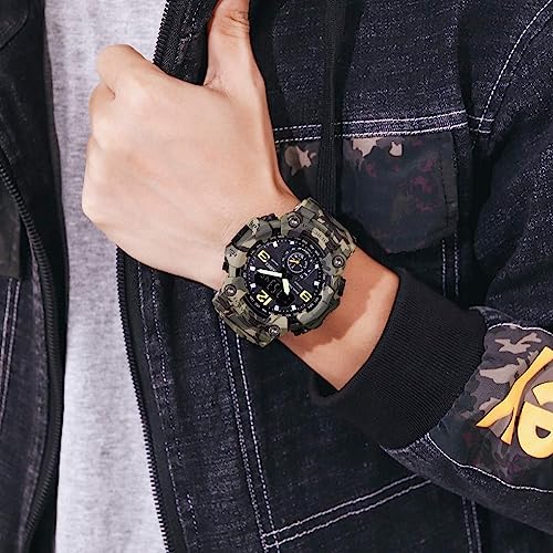 Gosasa Men's Watches Multi Function Military S-Shock Sports Watch LED Digital Waterproof Alarm Watches - Image 2