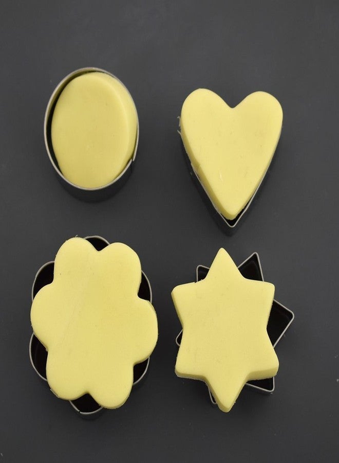 MOHAK Cookie Fruit Cutters Set Stainless Steel Pastry Mold, 20 Pcs Heart/Star/Circle/Flower Shaped Mould - Image 3