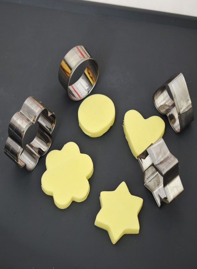 MOHAK Cookie Fruit Cutters Set Stainless Steel Pastry Mold, 20 Pcs Heart/Star/Circle/Flower Shaped Mould - Image 4