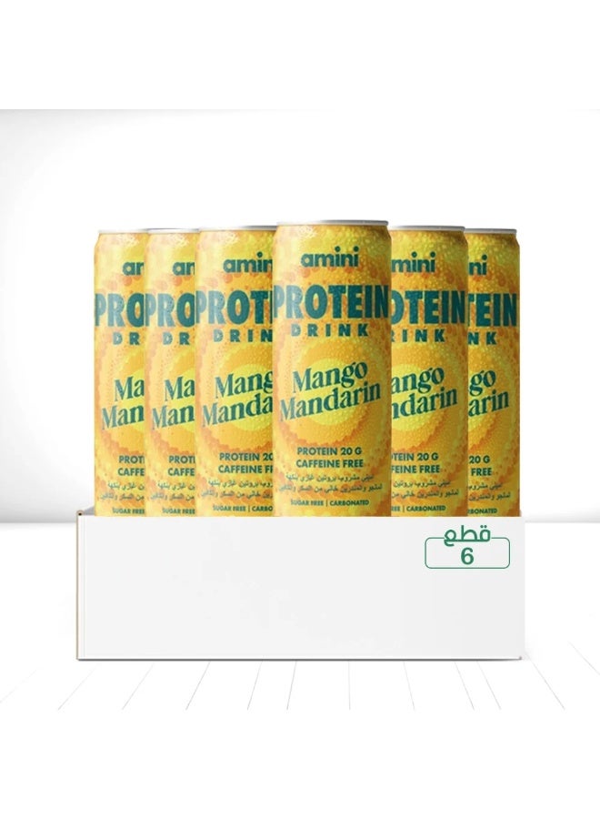 dovember Amini Protein Drink Mango Mandarin Sugar Free 330 * 6 ml - Image 1