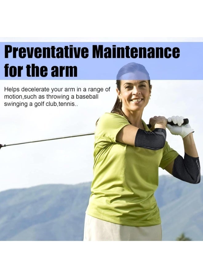 2PCS Elbow Brace Compression Sleeves – Adjustable Support for Tendonitis, Tennis Elbow, Arthritis & Joint Pain Relief | Breathable Elbow Pads for Weightlifting, Fitness, Basketball, Golf, Sports (Large) - Image 5