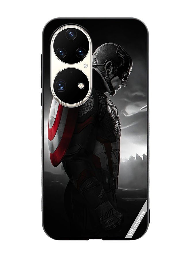 VR CREATIVE Protective Case Cover For Huawei P50 Pro Captain America Design Multicolour - Image 1
