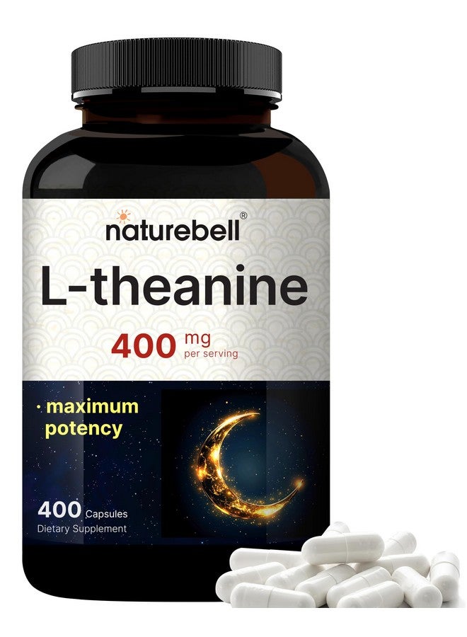 NatureBell Double Strength L Theanine 400mg, 400 Capsules | Max Potency L-Theanine Supplement for Relaxation, Sleep & Calm Support | Bioavailable Free Form | Natural Amino Acid for Women & Men | Non-GMO - Image 1