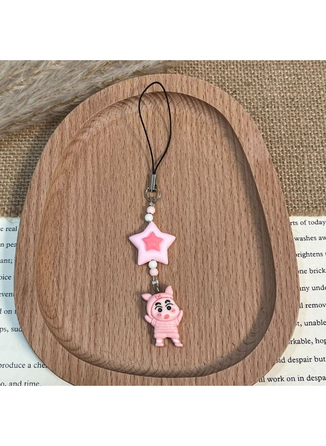 NIBEMINENT Phone Charm/ Chain Strap for Women Girls，Fuzzy Monster Cell Phone Case Lanyard Wrist Strap 
