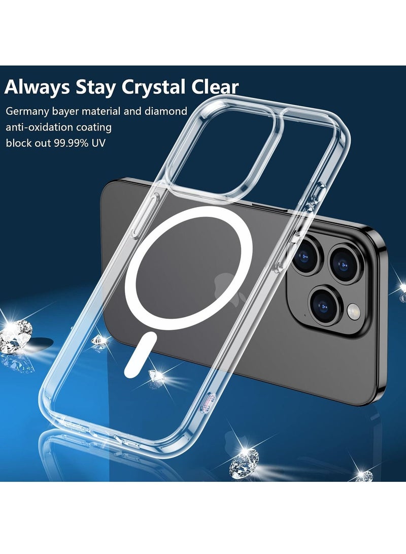 BORTONY iPhone 15 Pro Max Magsafe Case Wireless Magnetic Cover Compatible with Magnetic Wallet Charger Anti Yellow Mil-Grade Shockproof Protective Case for iPhone 15 Pro Max Cover 6.7 Inch  - Image 4