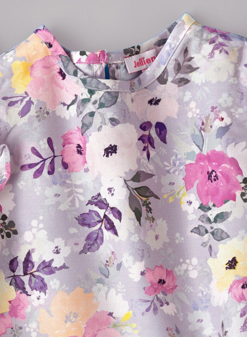 Jelliene Flowy Comfort: Girls' Viscose Long Sleeve Woven Blouse - Image 3