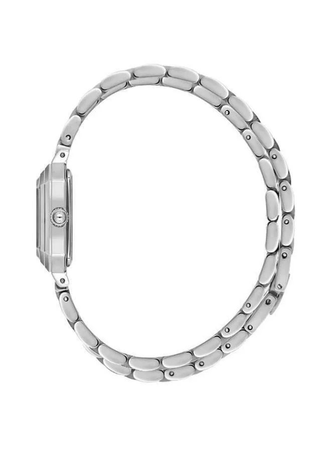 DANIEL KLEIN Women's Stainless Steel Silver Alloy Case Analog Silver Square Sunray Dial Japanese Quartz Premium 30 Meters Water Resistant