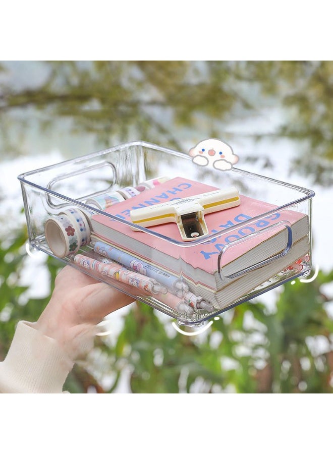 Stackable Acrylic Clear Plastic Storage Boxes for Bathroom, Desk, Cabinet, Kitchen, Dressing Table, Pantry - Organize Makeup, Nail Polish, Hair Accessories and Beauty Products - No Assembly Required, Lightweight - Image 4