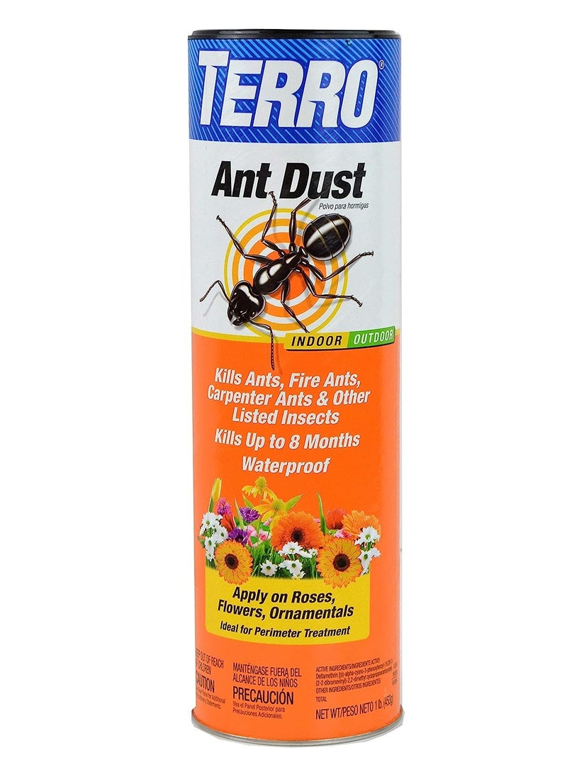Terro - TERRO T600 ant dust powder killer for indoors and outdoors kills ants fire ants carpenter ants roaches spiders and other insects - Image 1