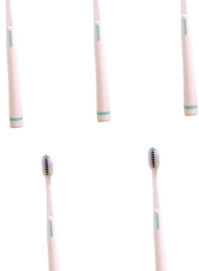 5pcs Adult Soft Bristles Toothbrushes Mixed Colors for Home and Travel Use - Image 1