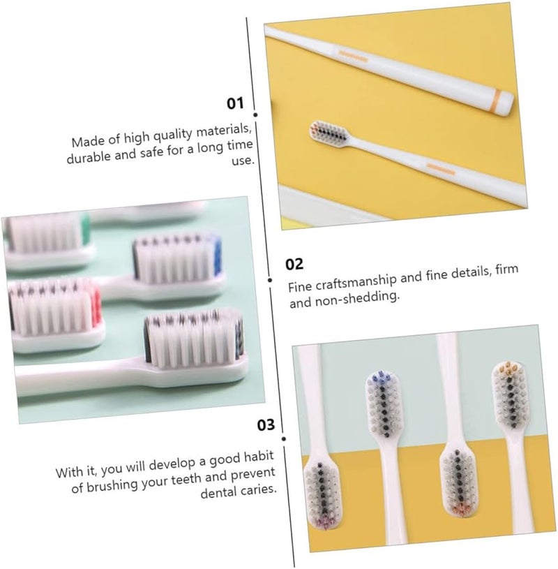5pcs Adult Soft Bristles Toothbrushes Mixed Colors for Home and Travel Use - Image 4