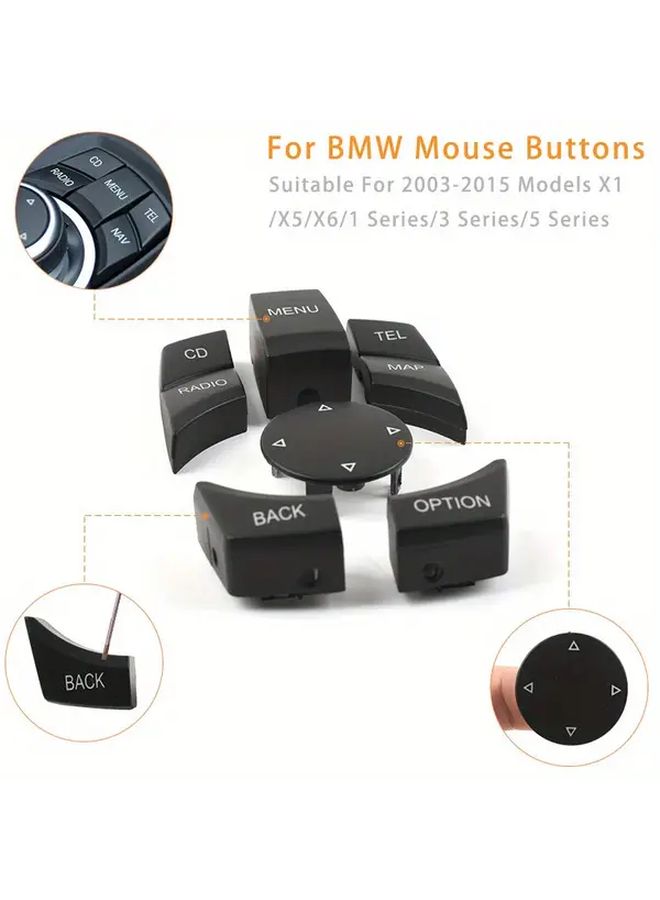مفتاح التحكم في الوسائط المتعددة الجانب الأيسر لنظام BMW MEDIA NAV بدون حاجة إلى بطارية - Image 4