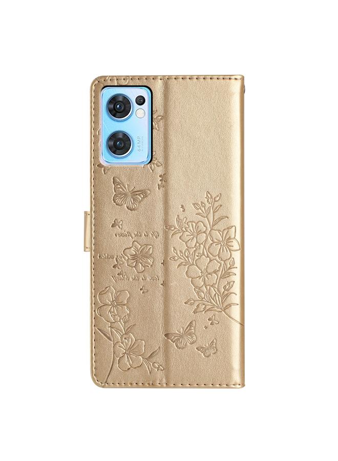 S-TOP Case For OPPO Find X5 Lite Butterflies and Flowers Leather Phone Case - Image 3