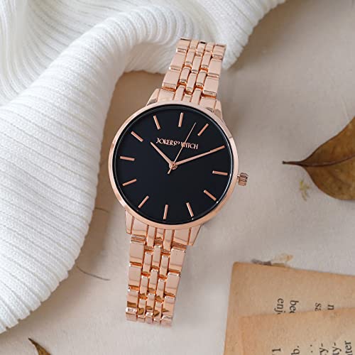 Joker & Witch Mini Nebula Black Dial 16mm Rose Gold Metal Alloy Watch for Women - Image 2
