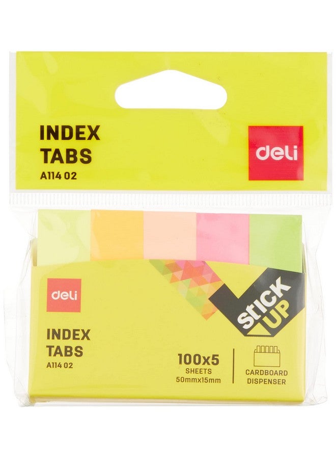 Deli Sign Here Strong Bright Colour Sticky Notes Reminders One Word Notes Highlighting And Color Coding Page Marker Detachable & Repositionable Index Tabs Notepad (Set Of 1 4 Color) - Image 1