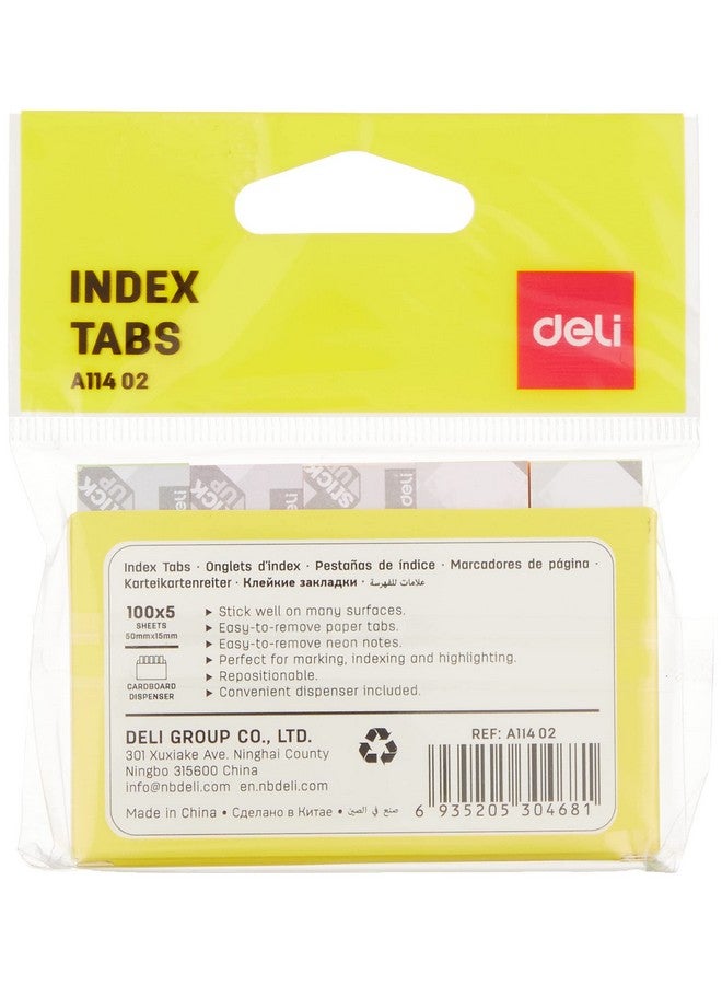 Deli Sign Here Strong Bright Colour Sticky Notes Reminders One Word Notes Highlighting And Color Coding Page Marker Detachable & Repositionable Index Tabs Notepad (Set Of 1 4 Color) - Image 2