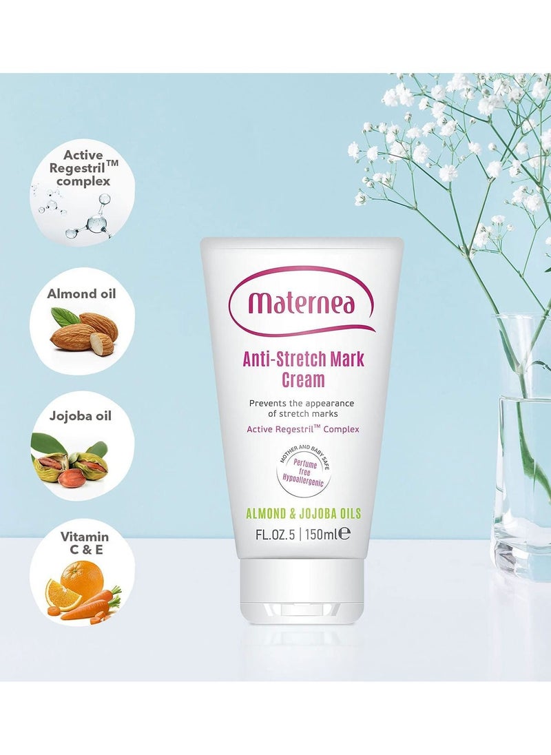 Maternea - Pregnancy Anti Stretch Mark Body Cream | Almond and Jojoba Oils | Remove Stretch-Marks | 150ml - Image 1