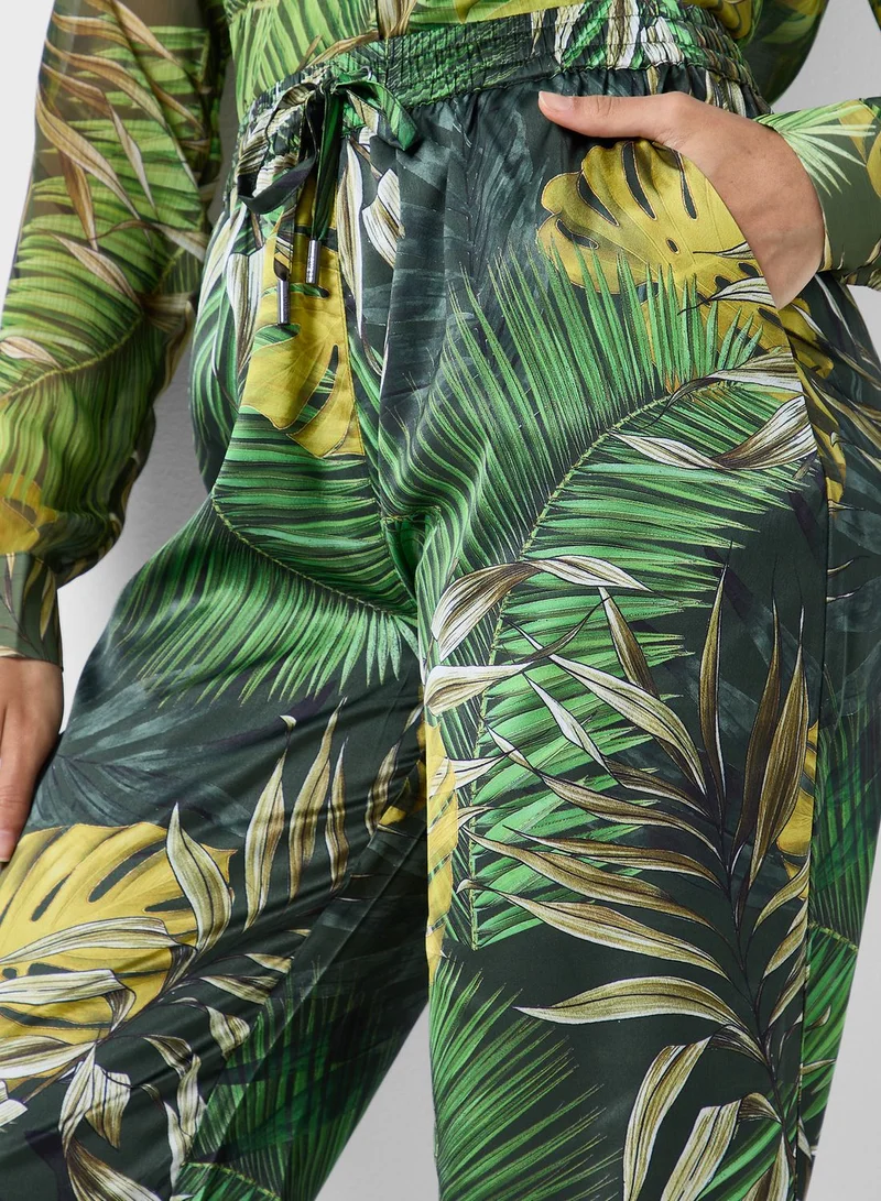 GUESS Printed Pocket Detail Pants