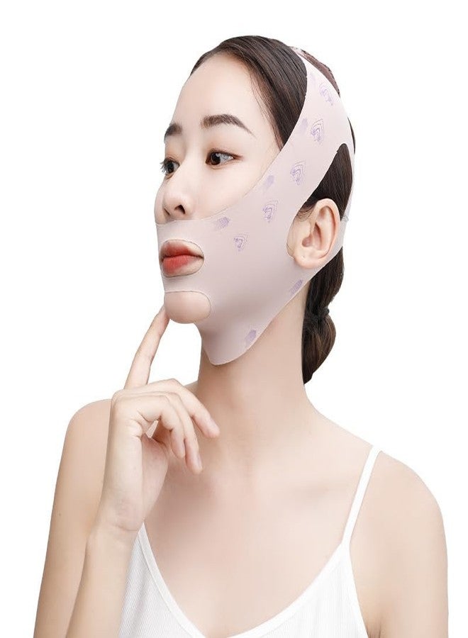 Facial Slimming Strap for Sleeping,Adjustable Chin Strap,Jaw Strap,Jawline Shaper,V-Line Mask Chin Up Mask V Shaped Face Mask, Jaw Exerciser,Reusable chin strap - Image 1