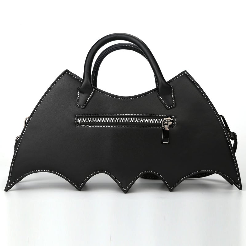 Ondeam Bat wing Shoulder bag,PU Spider Web Crossbody Handbag for Women(Black) - Image 4