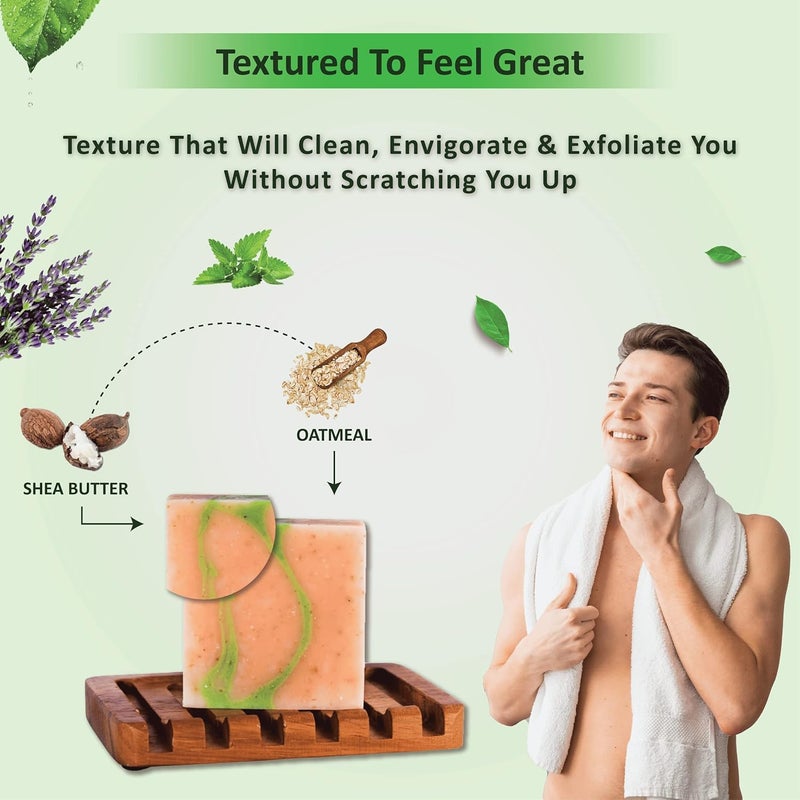 The Black Stuff All Natural Bar Soap for Men Handmade Cold Process Soaps with Organic Ingredients and Essential Oils Mens Soap for Daily Use Irish Mountain Rain Body Soap - Image 5