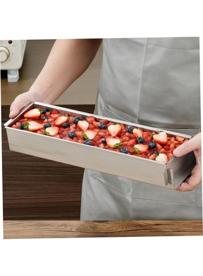 Arabest Rectangular Cake Pan Non-Stick Baking Dish Cake Model Mould Ice Cream Pan, Rectangle Fixed Mold For Cheesecake Chiffon Birthday Mousse Party - Image 2