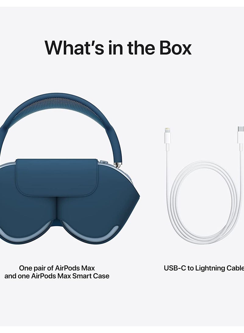 سماعات ماكس تشبه الاصل تمامًا مع نفس العلبة مثل الصوت الأصلي عالي الجودة والميكروفون أزرق - Image 5