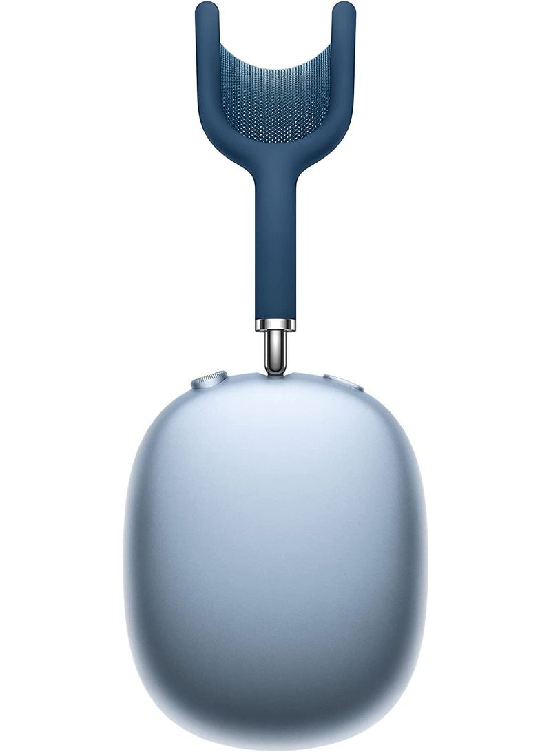 سماعات ماكس تشبه الاصل تمامًا مع نفس العلبة مثل الصوت الأصلي عالي الجودة والميكروفون أزرق - Image 4