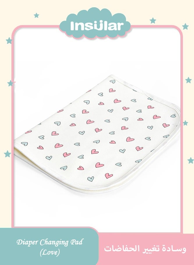 انسولار فراش تغيير حفاضات الأطفال المحمولة - 90 × 60 سم - مقاومة للماء وسهلة الحمل - مثالية للرحلات والمنزل - Image 1