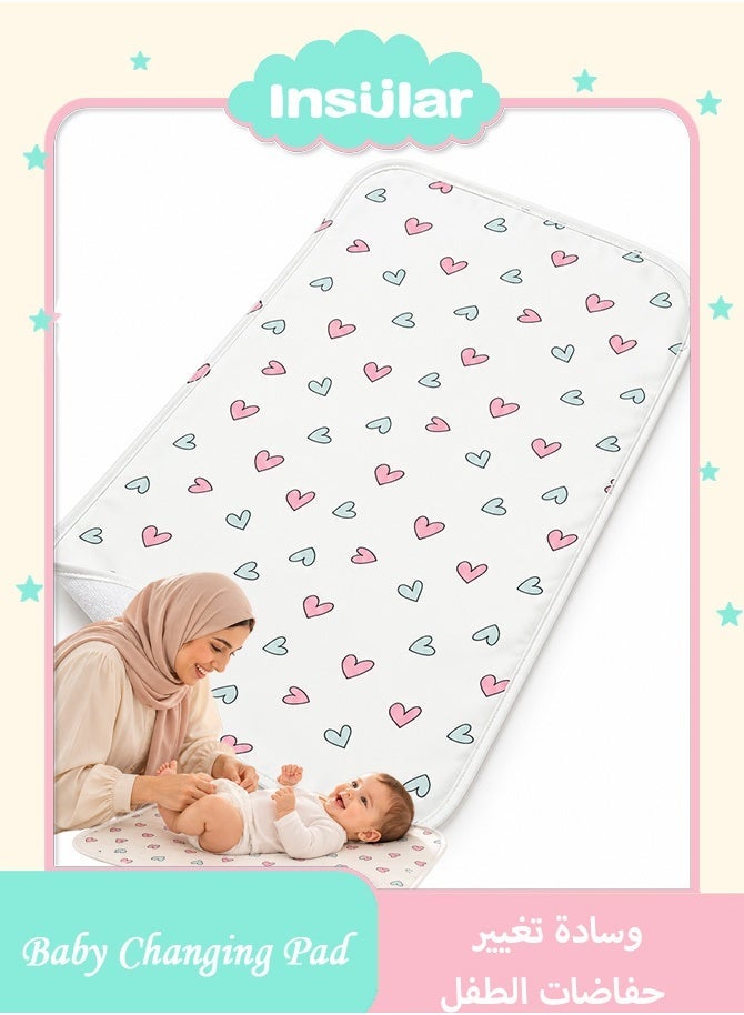 insular Baby Diaper Changing Pad, 60X90cm Waterproof Absorbent Portable Changing Mat, Reusable Changing Pad Liner for Travel or at Home Use - Image 1