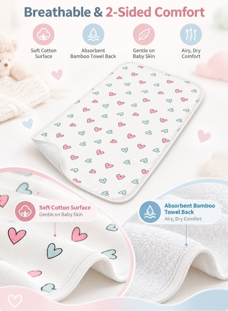 insular Baby Diaper Changing Pad, 60X90cm Waterproof Absorbent Portable Changing Mat, Reusable Changing Pad Liner for Travel or at Home Use - Image 3