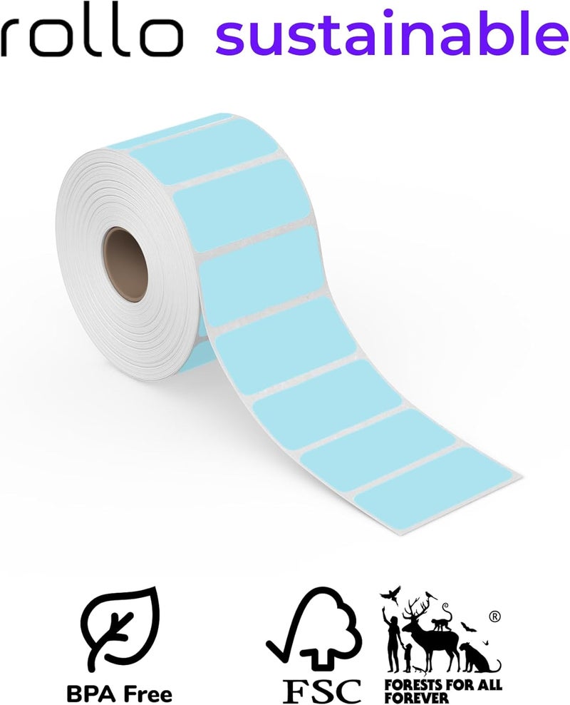 ROLLO Direct Thermal 2x1 Sticker Labels - Roll of 1,000 Green Thermal Labels - Multi-Purpose Thermal Printer Stickers - Image 3