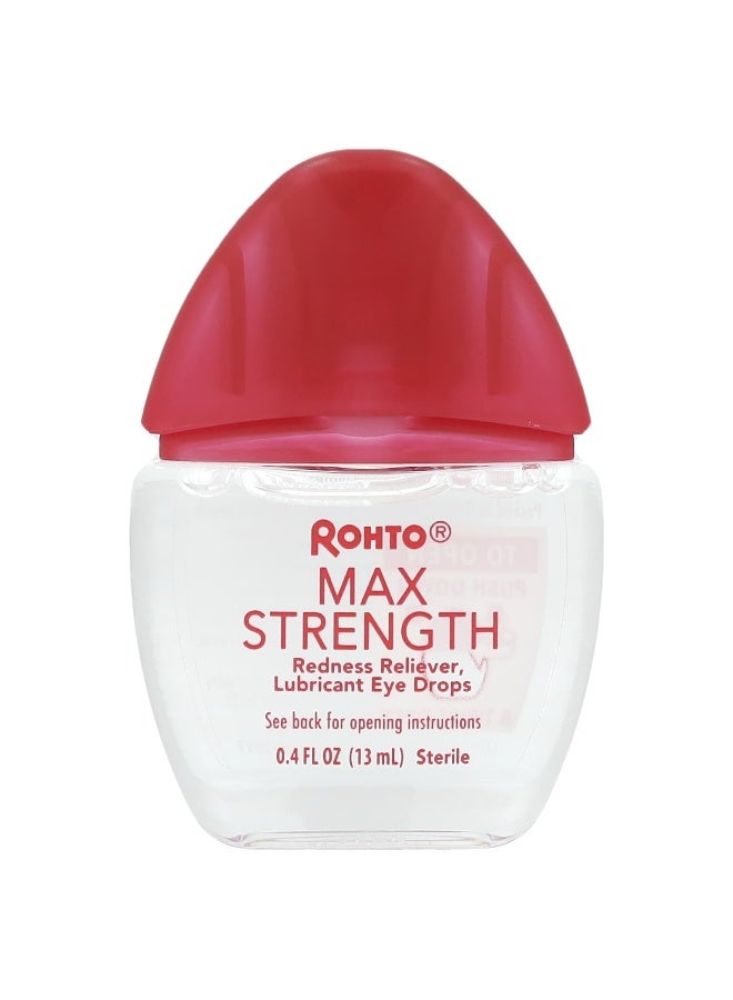 Rohto, Cooling Eye Drops, Max Strength, 0.4 fl oz (13 ml) (Packaging may vary) - Image 1