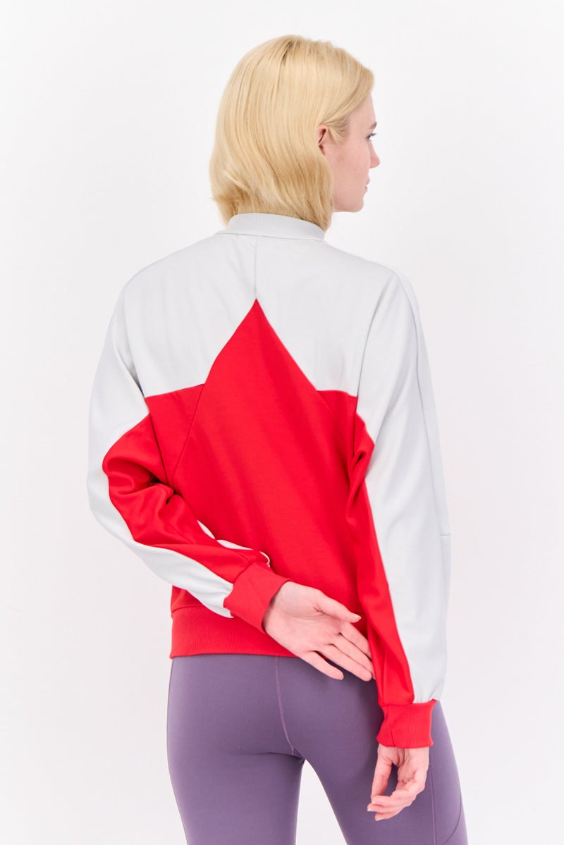 Adidas ملابس رياضية نسائية بليزر طويل الأكمام بشعار العلامة التجارية، متعدد الألوان - Image 3