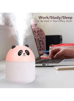 QSHOP 250ml Mini Humidifier, Portable Essential Oil Diffuser with Night Light, Perfect for Home, Office, Car, Plant Purification with 7 Colors LED Night Light  - Image 3