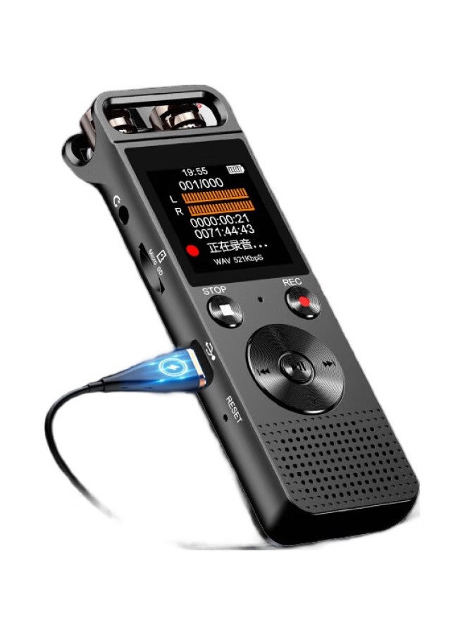 NINTAUS Jingzheng Professional Dual-Microphone Recording Pen, 128Gb Large Capacity, One-Button Recording, Internal And External Speaker, Conference Business, High-Definition Noise Reduction, 7 Days 7 Nights, Smart Voice Recorder With Text-To Function - Image 2