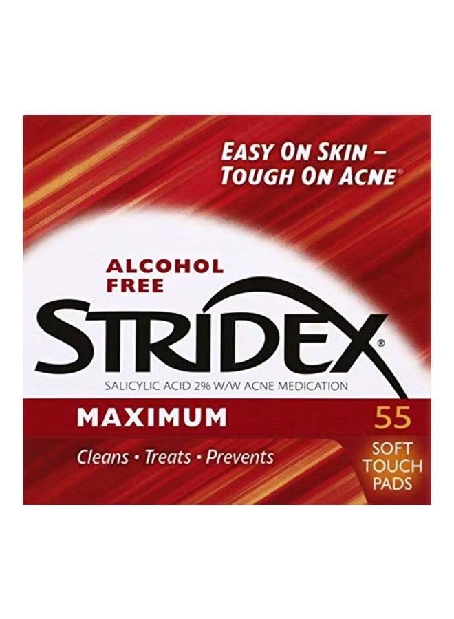 Stridex 55-Piece Medicated Soft Touch Pad White - Image 2