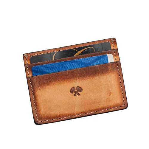 Main Street Forge Men’s Slim Leather Wallet – Minimalist Front Pocket Wallet for Men, Full-Grain Leather, Made in USA - Image 1