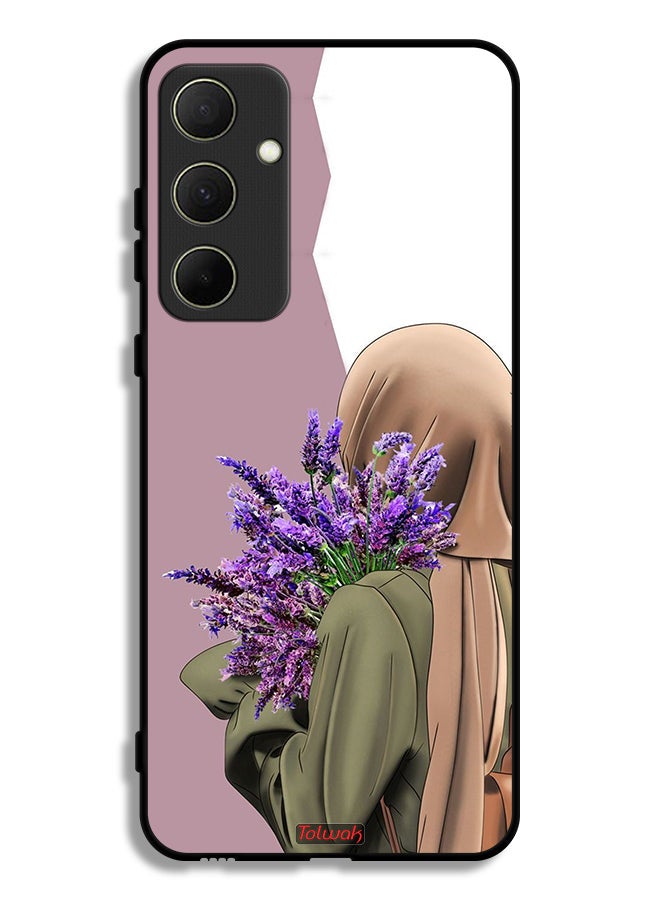 Tolwak Samsung Galaxy A35 5G Protective Case Cover Holding Flower - Image 1