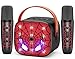 Webspidee Cool Mini Karaoke Machine Toys Kids Toys Easter Birthday Gifts Age 312 LED Portable Bluetooth Speaker with 2 Wireless Microphone Basket Stuffers Gift Toy for 4 5 6 7 8 9 Years Old Girls Boys - Image 3
