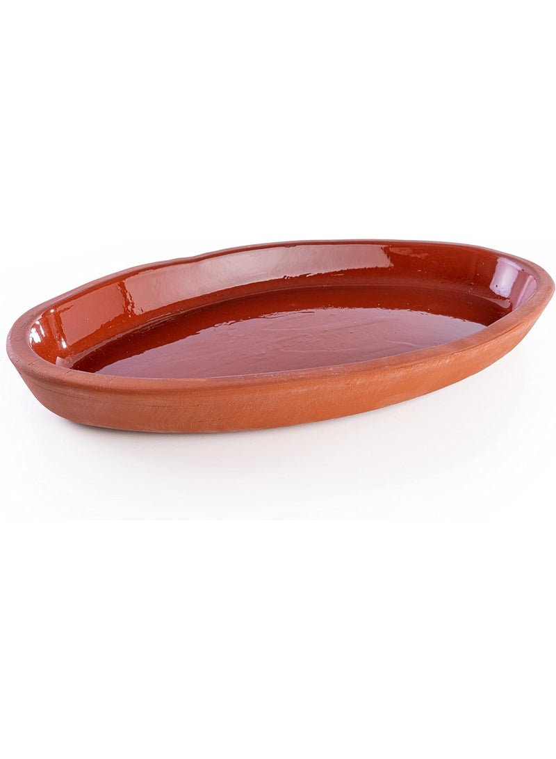 luksYol LuksYol Handmade Oval Clay Bowls for Cooking & Serving – Turkish Natural Unglazed Clay – Oven, Microwave & Dishwasher Safe – Ideal for Main Dishes, Fish, Pasta, Meat – Available in Brown, Natural, Blue, Green – Sizes: L23×13×3cm, 26×14×3cm, 23×13×3cm, 29×18×4cm, 25×11.5×3cm – Perfect for Healthy & Eco-Friendly Cooking – Sustainable Tableware Upgrade – Artisan Turkish Craftsmanship – Durable, Colorful, Chip-Resistant, Food-Safe, Gift-Ready, LuksYol Premium Collection  - Image 2